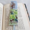 Bookmark Spring garden embroidered and felted