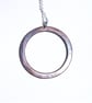 Hammered Antiqued Copper Hoop Pendant Necklace - UK Free Post - Image 4