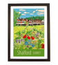 Shalford Surrey travel poster print by Susie West