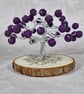 Small Wire Tree with Purple Synthetic Lava Beads on a Wooden Base - Image 3