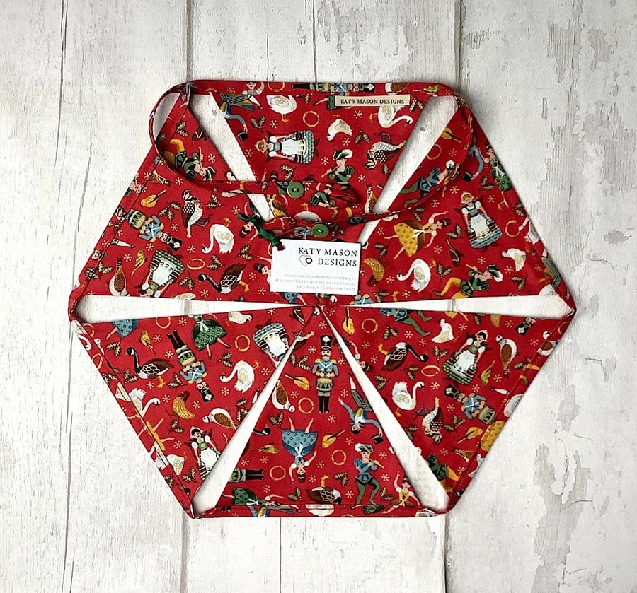 Christmas Bunting - 12 Days of Christmas - Red