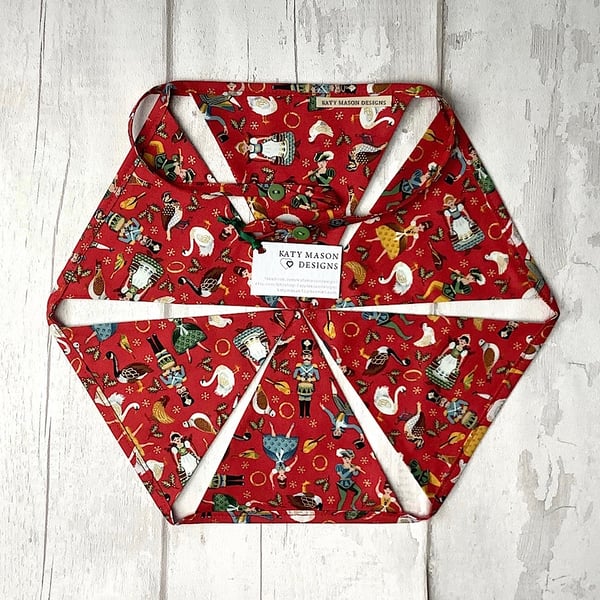 Christmas Bunting - 12 Days of Christmas - Red