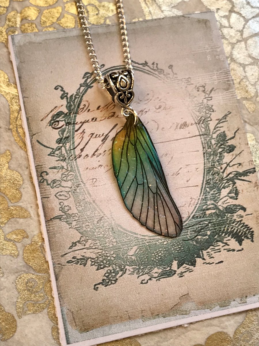 Sparkling Pastel Fairy Wing Necklace
