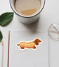 Sausage Dog Glossy Vinyl Sticker - Image 3