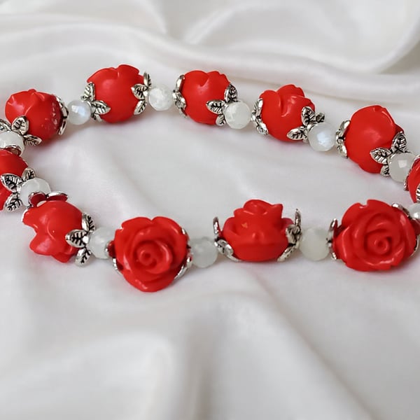 Cinnabar Rose Bracelet
