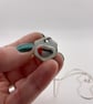 Robin Necklace using enamel and fused glass  - Image 4