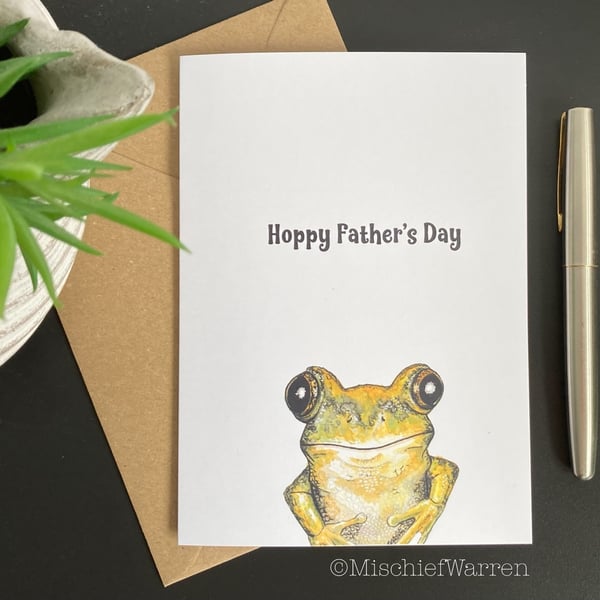 Frog Card. Blank or Personalised Frog Card for any occasion