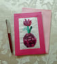 Individually Hand Crafted Textile Blank Card - Image 1
