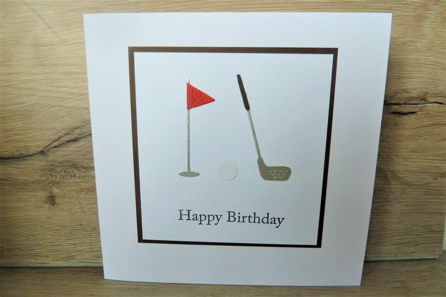 golf happy birthday card