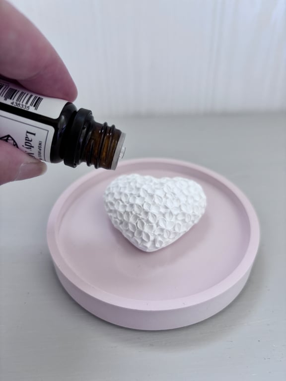 Clay Heart Diffuser, Eco Friendly Essential Oil Diffuser, Floral Aromatherapy 