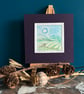 Miniature drypoint 'Dales Scape' print.