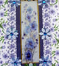 Blue Flower Blooms - Hand Crafted Decoupage Greeting Card - Blank 3186