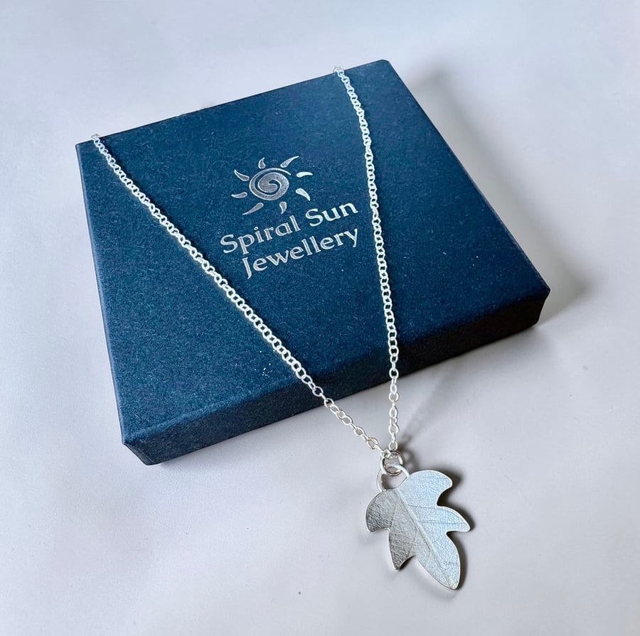 Silver Leaf Necklace