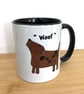 'Woof' mug and coaster. Slight second - Image 2