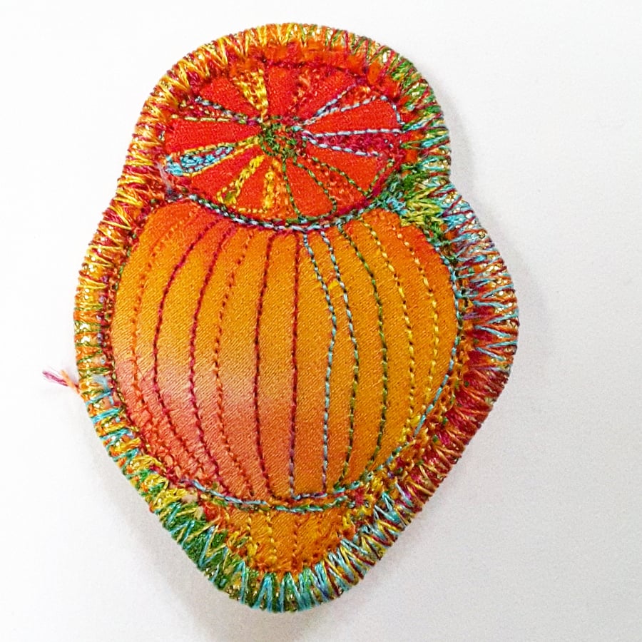 Textile Seedhead Brooch 