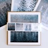 Winter Trees Greeting Cards pack of 3 blank illustrated cards