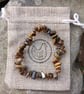 Tiger's Eye Gemstone Chip Bracelet - Handmade Natural Stone Bracelet - Image 3