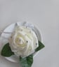 Cream rose buttonholes with a touch of sparkle to any occasion  - Image 1
