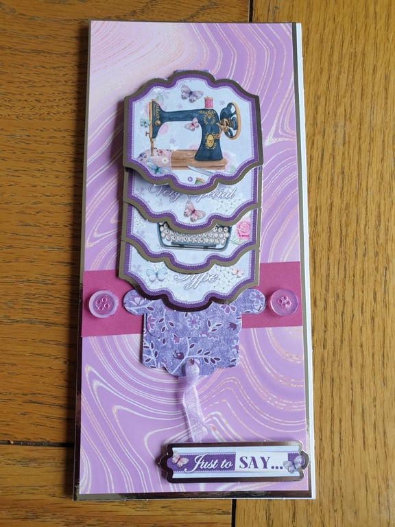 Handmade waterfall card