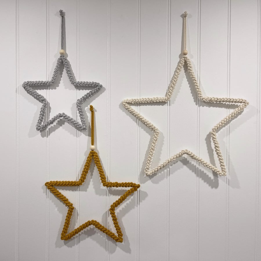 Christmas Stars - Macrame Star Wall Hanging - Christmas Star Decoration