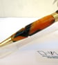 Hand Made Orange Tiger Acrylic Ball Point Pen with A Velvet Pouch - Image 2