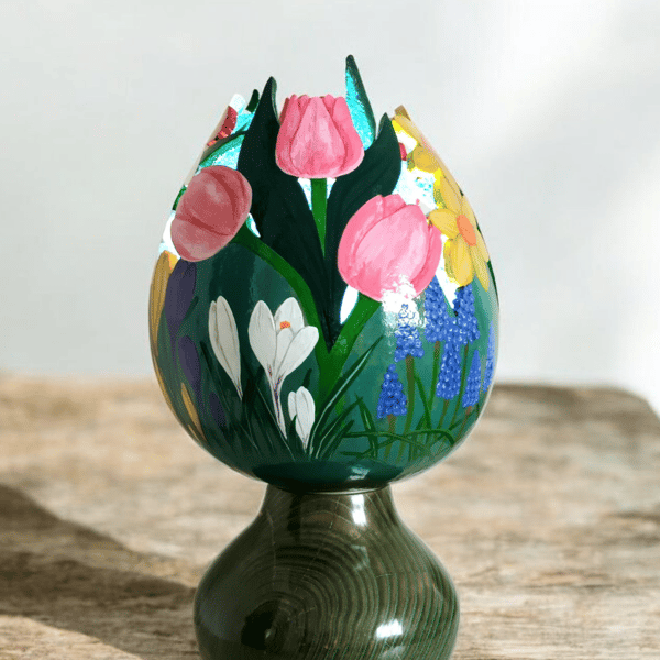 Spring Flowers Gourd Lamp