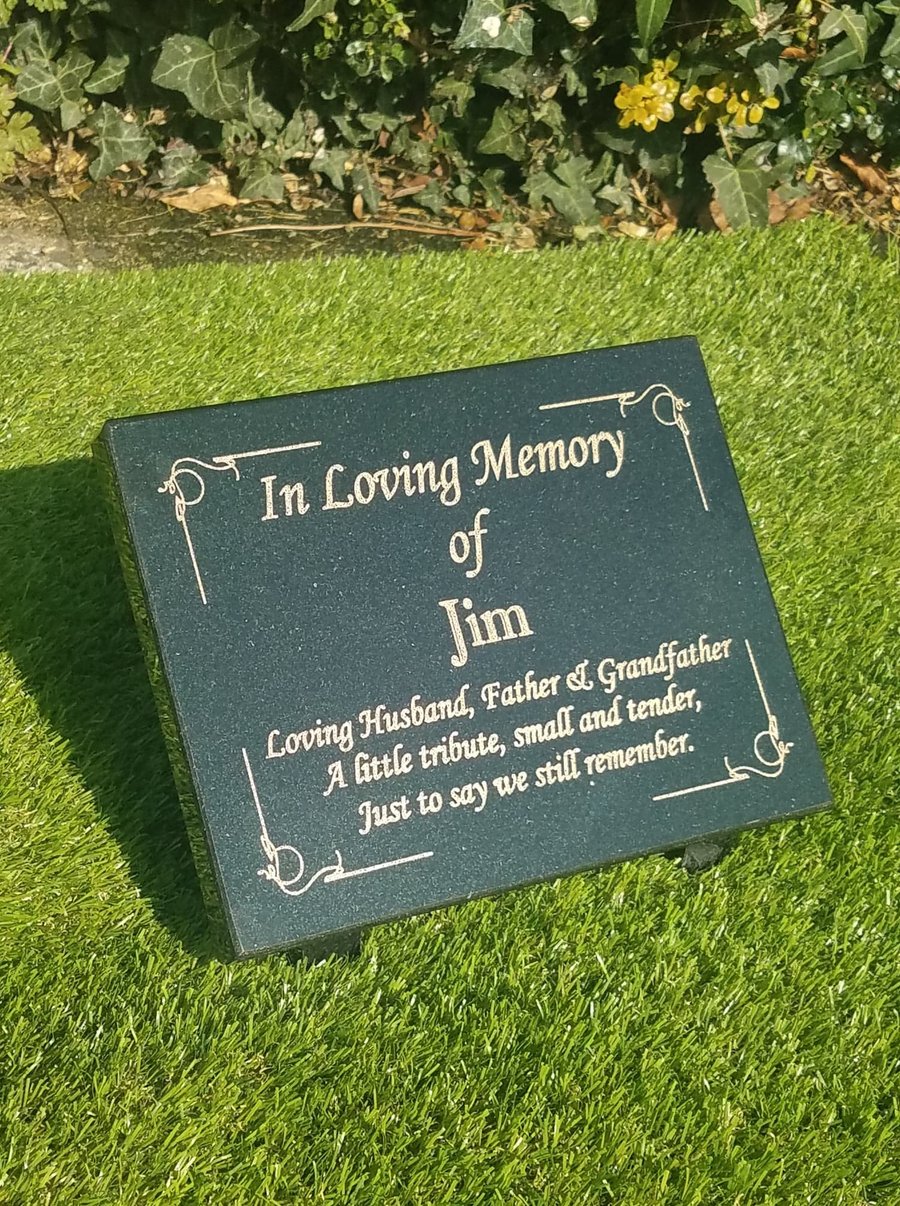 Personalised Memorial Grave Plaque Grave Marker Remembrance Plaque Headstone 