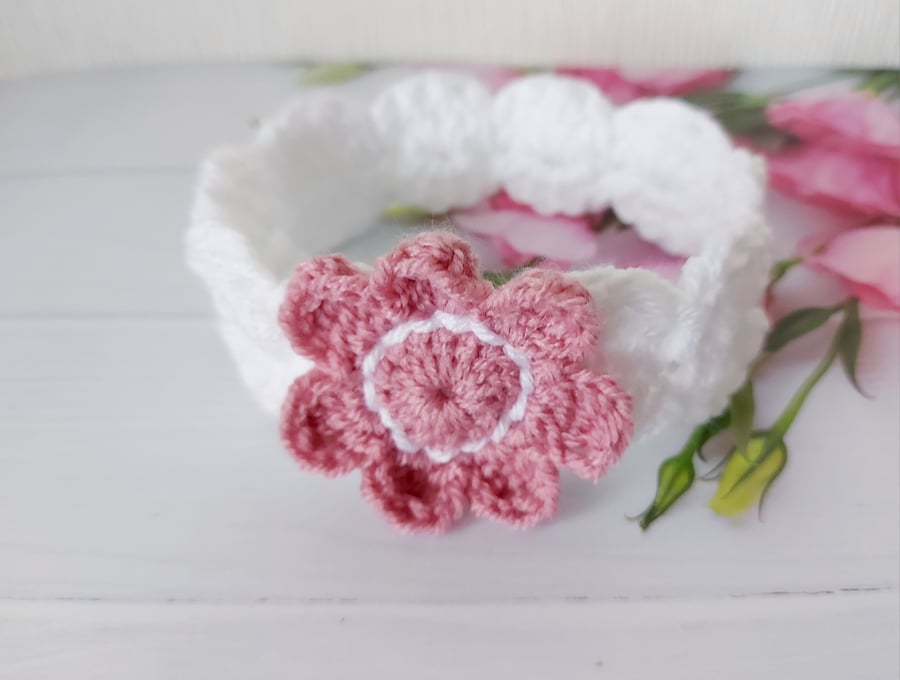 0-3 Months Baby Crochet Flower Headband