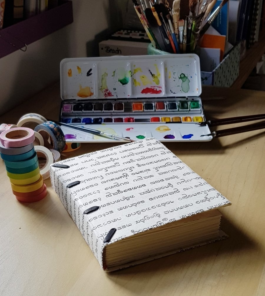 Journal in Medieval Style, Thai Calligraphy Script, Sketchbook 