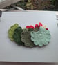 Crochet Chicken Coasters - All Greens  - Image 2