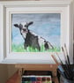 Cute Cow in Meadow. Original painting - Image 4
