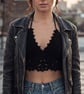 Handmade Ember & Ivy Crochet Festival Bralette: Adjustable Cotton Crop Top
