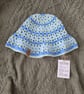 Handmade crochet bucket hat, 100% cotton kelp design - Image 3