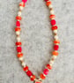 Chunky bright and fun Necklace with cocktail pendant - Image 1