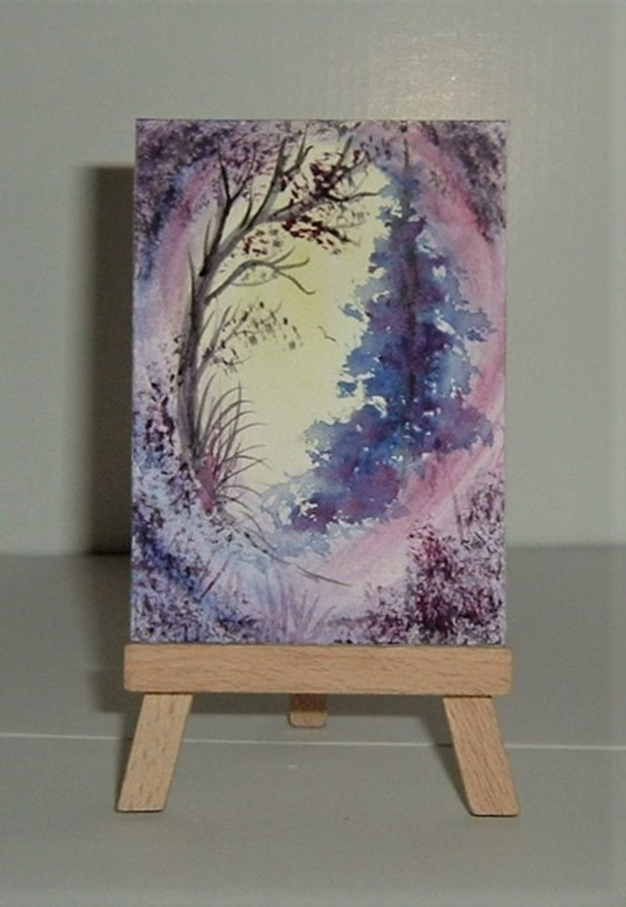 original art fantasy painting aceo (ref f 435)