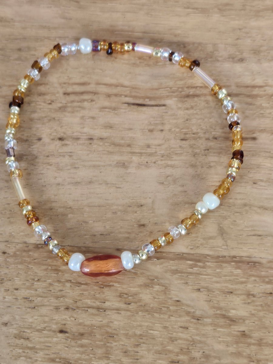 Stretch Bead bracelet, Seed bead wrist band,  