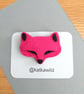Felt Pink Fox Brooch  - Image 1