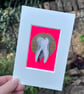 Original ACEO anatomy artwork pulled tooth gothic oddity acrylic miniature.