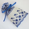 Blue Gingham Floral Lavender Sachet