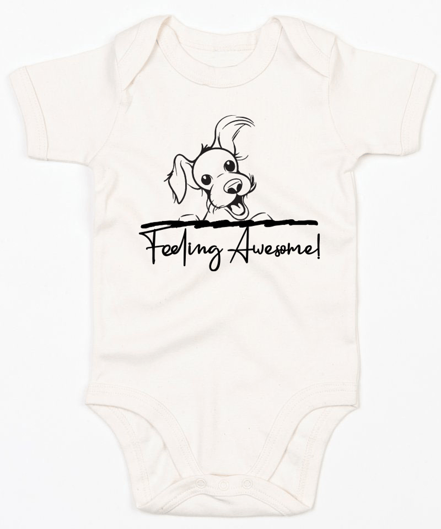 Feeling Awesome Dog - Baby Grow