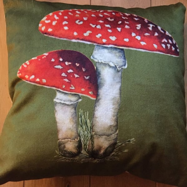 Mushroom Velvet  Cushion