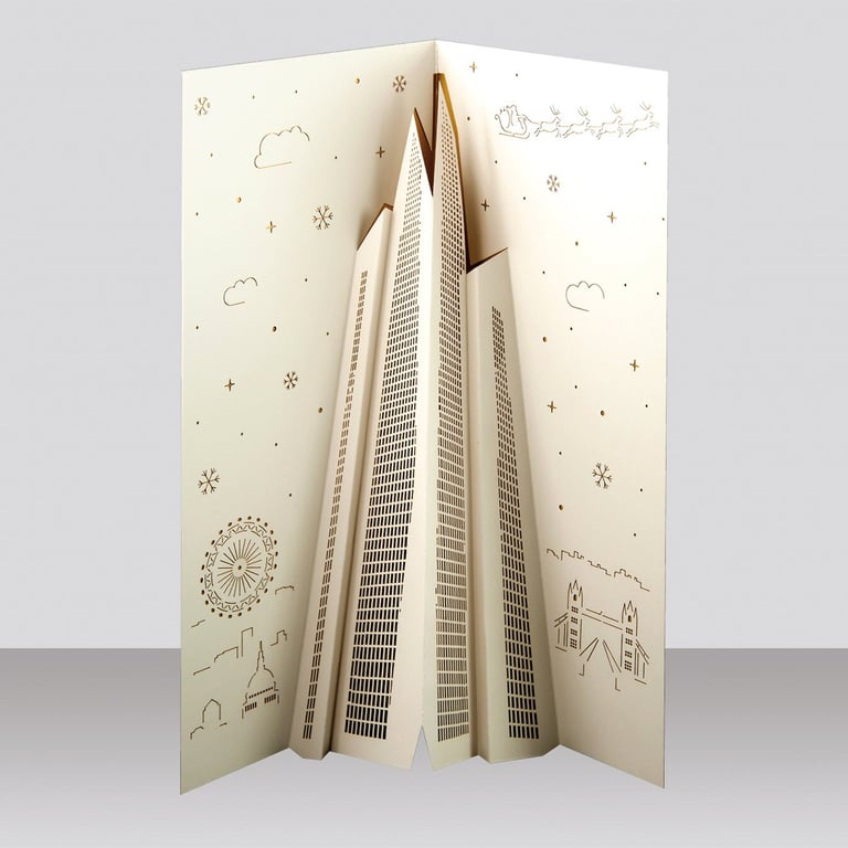 The Shard 3D pop-up Christmas card