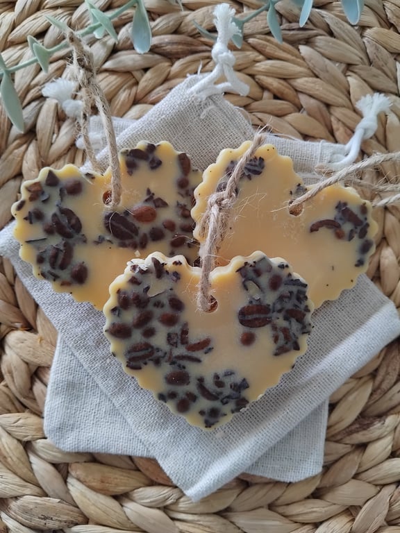 Vanilla Caramel Latte vegan soy wax heart melts