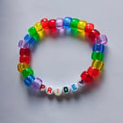 Rainbow Pride Beaded Bracelet