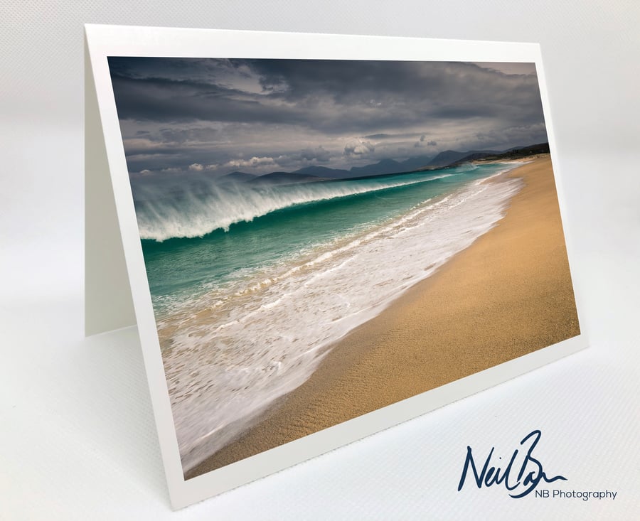 Scarasta Beach West Harris - Scotland Greeting Card by Neil Barr