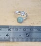 Green Aventurine Flower Ring. Adjustable 925 sterling silver rings for women - Image 4