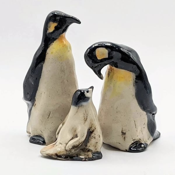 Ceramic Penguin Family