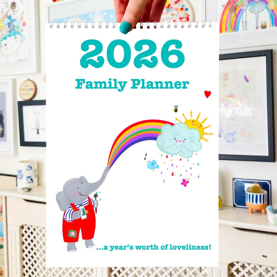 The Marnie Makes Family Planner Style 2026 Calendar 