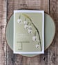 May Birth Flower Card, Lily of the Valley, Birthday Card, Floral Greeting Cards, - Image 1