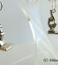 Novelty Microscope Drop Earrings On Sterling Silver Ear Hooks - Image 3